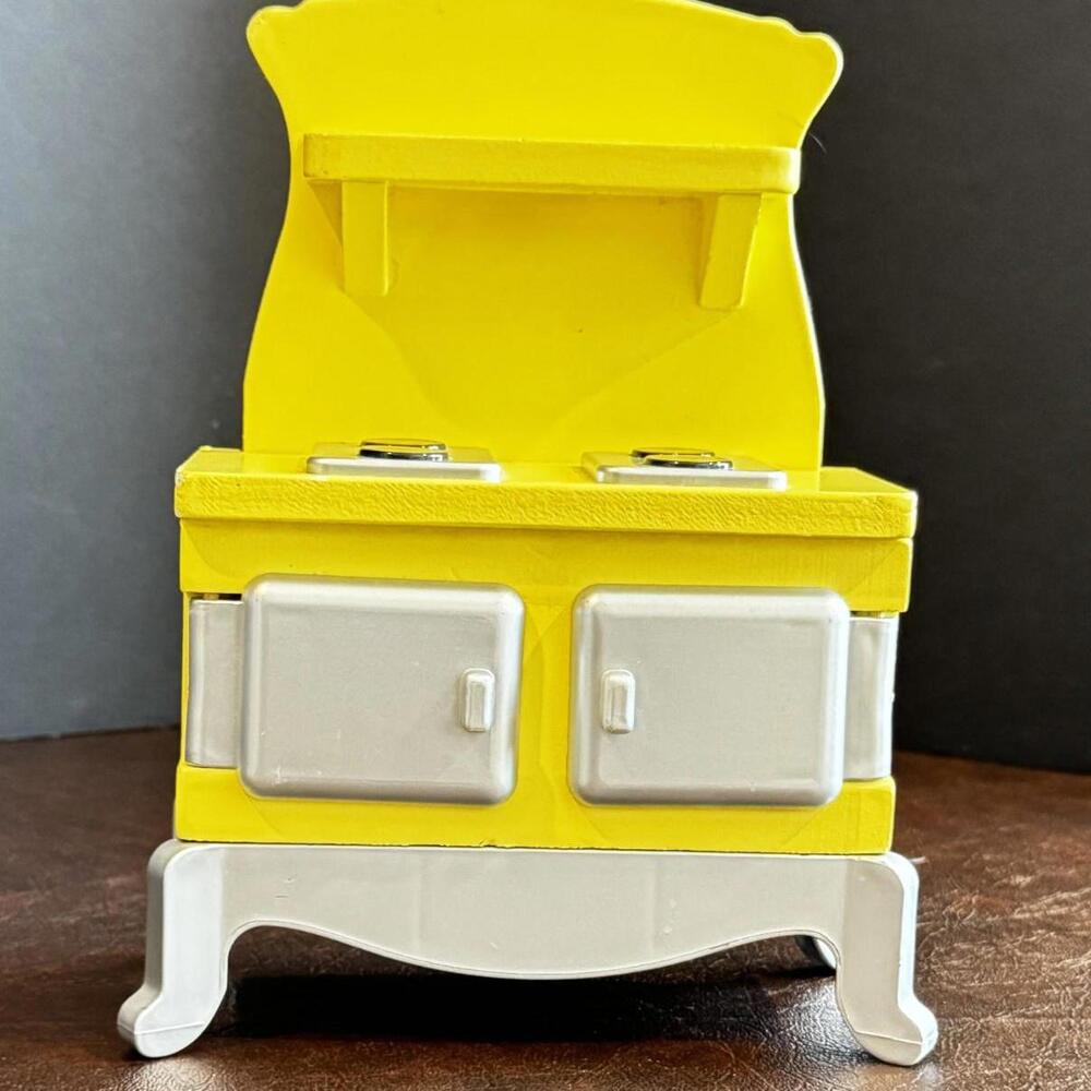 Kidkraft Wooden Dollhouse Stove Yellow 8.5” Tall